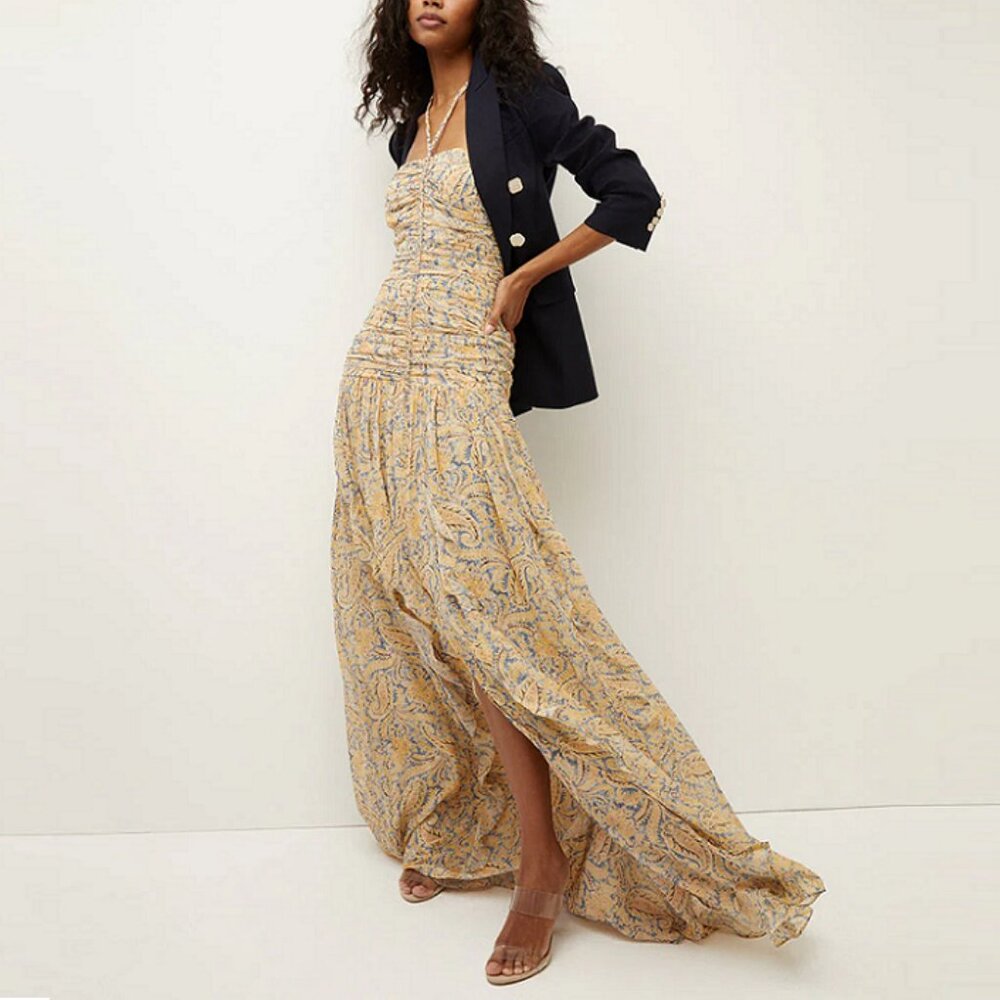 Veronica Beard Lucine Paisley Silk Gown - Picture 5 of 15